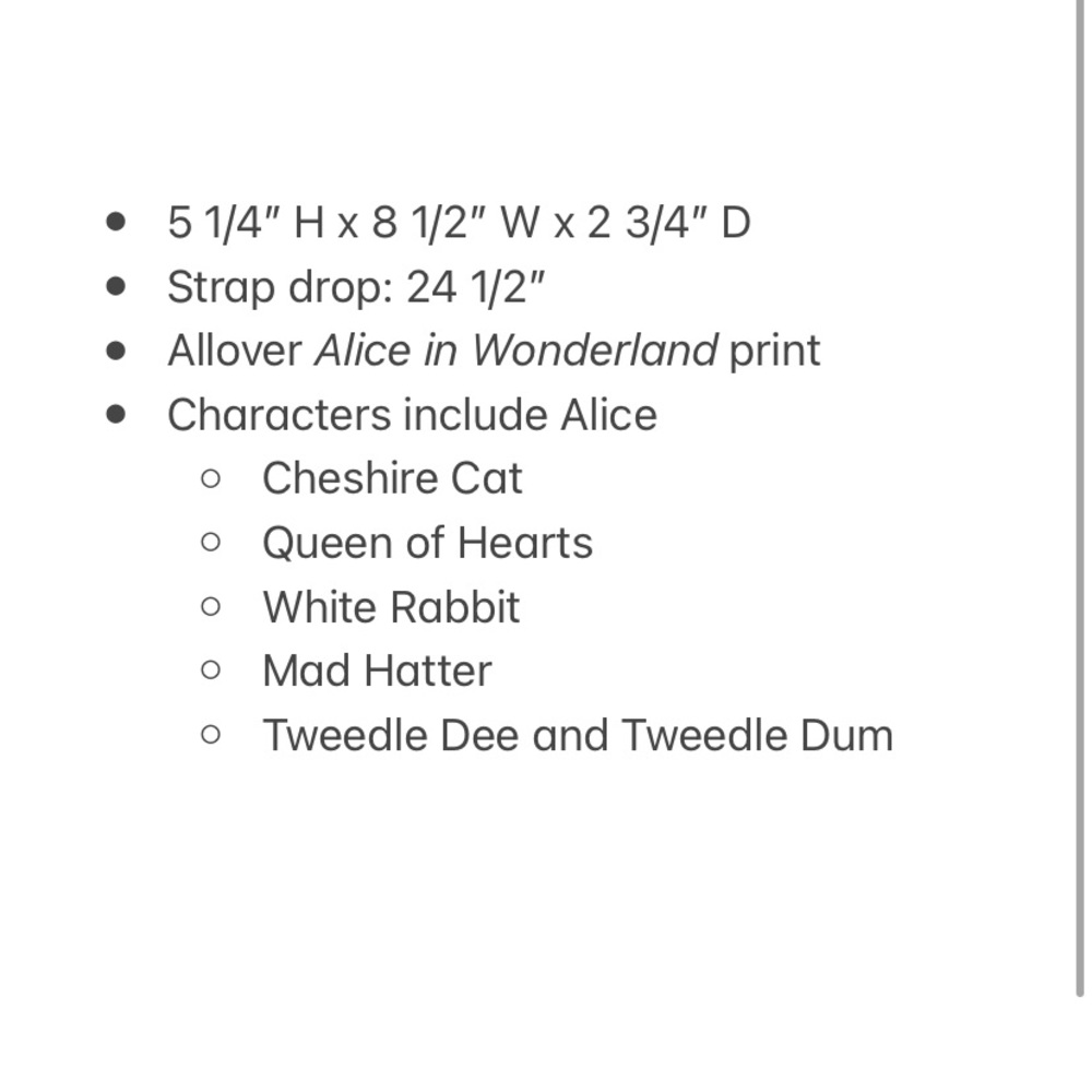 Alice in Wonderland 2022 Crossbody Bag - Picture 13 of 16